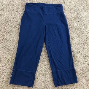 Soft Surroundings Blue Lounge Active Capris XS